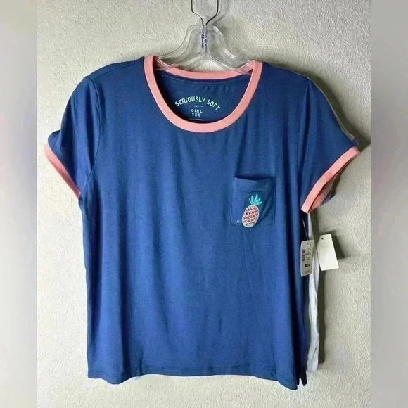 Aeropostale Seriously Soft Heart Pocket Girl Tee set Sz M NWT - Picture 1 of 8